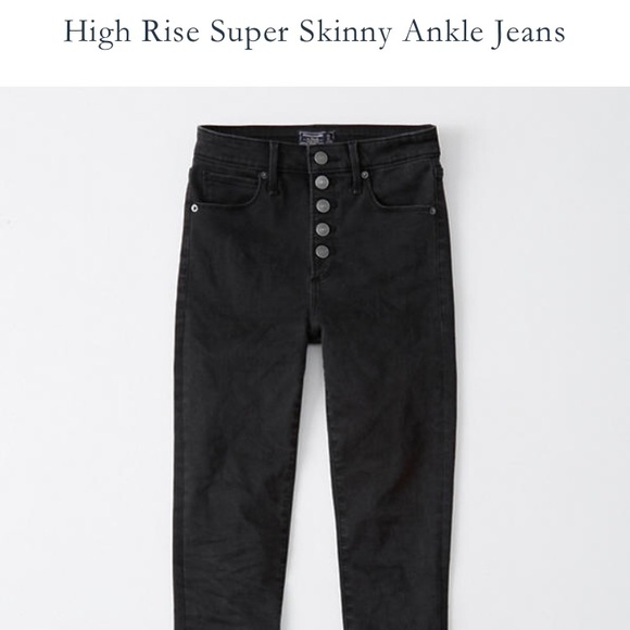 [A&F] High-waisted Black Jeans - Picture 2 of 7